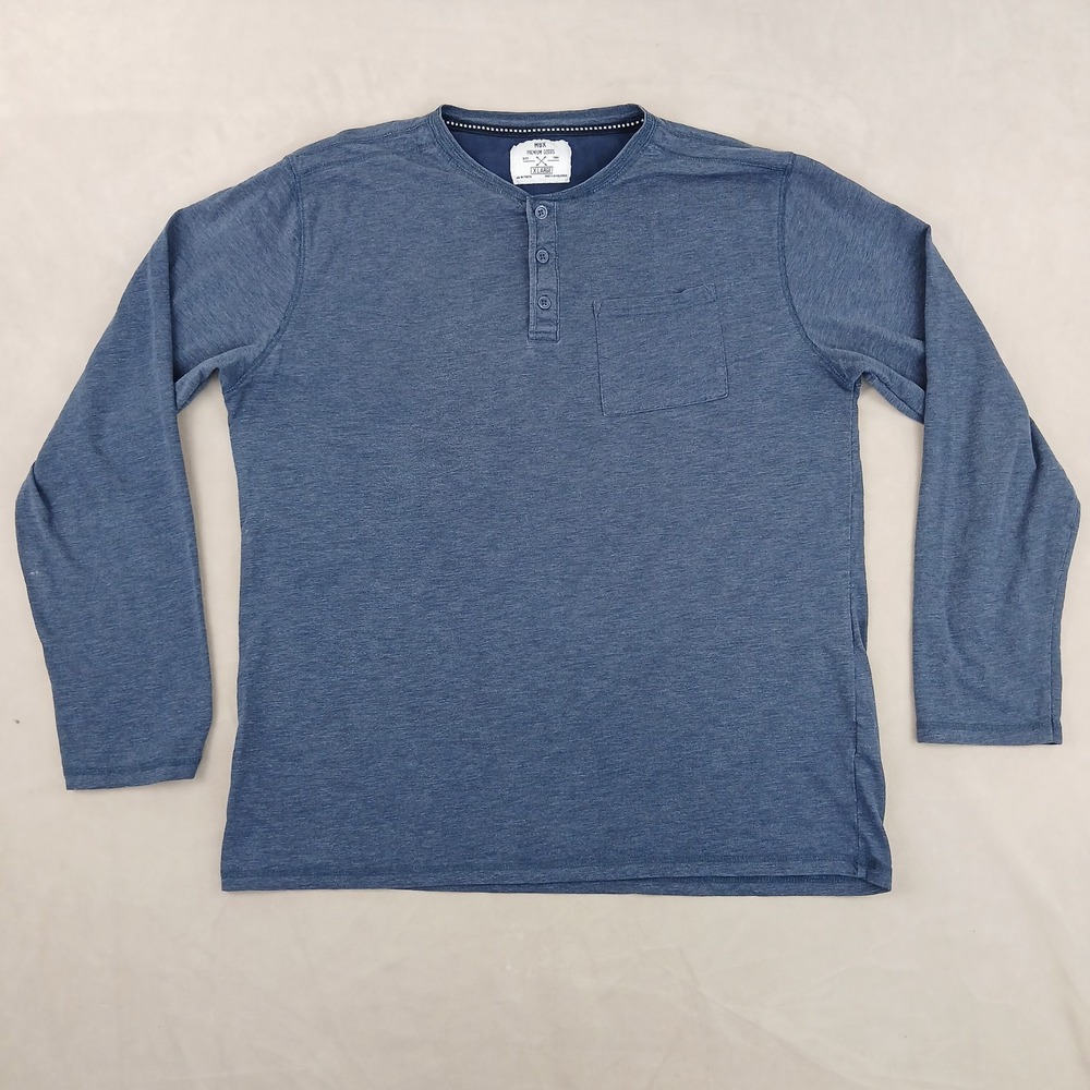 MBX XL Mens Henley Long Sleeve 22x26 Fits A Medium‎ FLAW